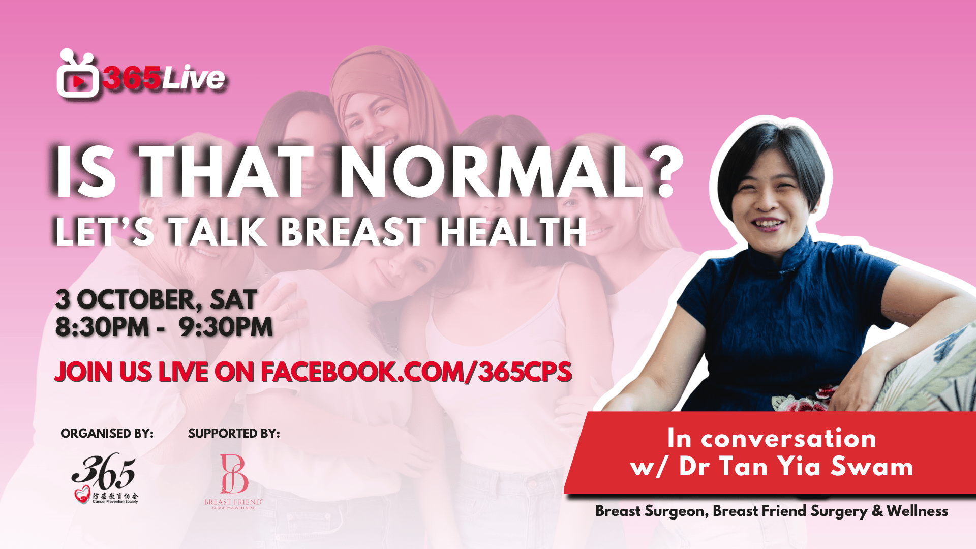 Breast health and breast cancer awareness talk about risk factors and screening