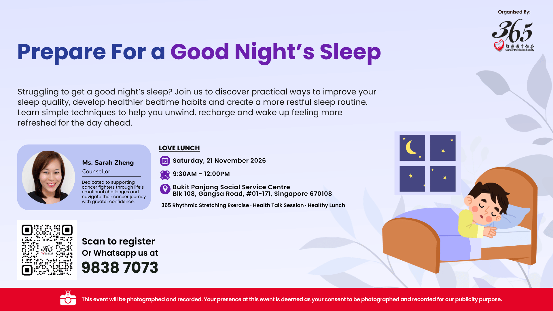 Sleep quality talk on healthy bedtime habits and better rest